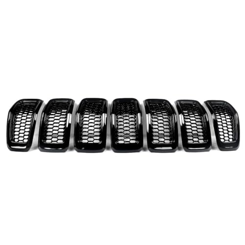 Calandre avant de pare-chocs Jeep Cherokee finition noire nid d'abeille