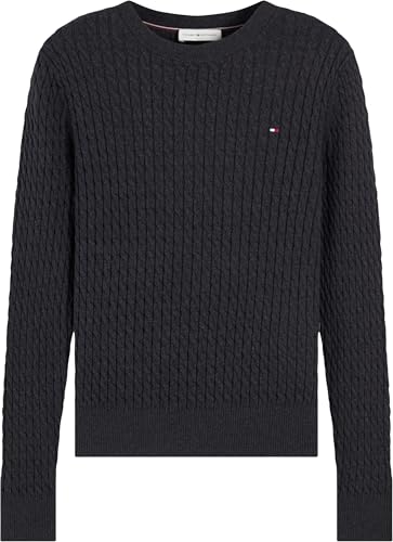 Tommy Hilfiger Damen Co Cable C-nk Ls Sweater Ww0ww44993 Pullover Sweater, Dark Grey Heather, M – Ansicht 5