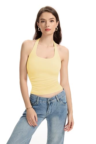Halter Tank Tops for Women Double Lined Backless Going Out Tops Trendy Y2K Summer Shirt4