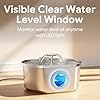 Cat Water Fountain Stainless Steel - Pet Drinking Fountain for Cats Indoor - 3.2L/108oz Automatic Water Dispenser with Watering Level Window (1 Filter) #3