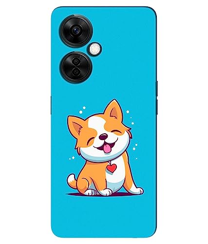 Image of ''Cute Puppy-Dog''-(Blue) Printed Hard Mobile Back Cover & Case for OnePlus Nord CE 3 Lite 5G, Designer | Protective & Premium Cover & Case