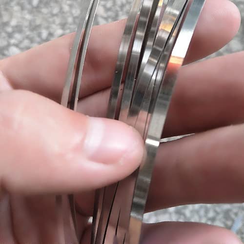 Rouleau de bande d'acier inoxydable 301 - Longueur 5 m, largeur 5/10/20 mm, épaisseur 0,1-0,5 mm for le soudage et la réparation de machines(0.2mm x 5mm x 5 M)