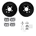 Dynamic Friction Company Rear Brake Rotors-Drilled and Slotted-Black with 5000 Advanced Brake Pads includes Hardware 8512-67035