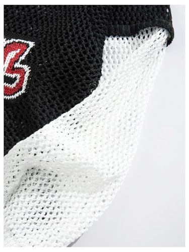 Men's Graphic Crochet Sweater Hollow Out Knitted Long Sleeve Letter Drop Shoulder Pullover Tops3