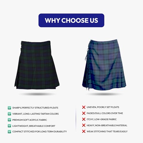Image of Authentic Scottish Men's Tartan Kilts - Highland Light Weight Value Kilt | Embrace Your Heritage with Comfort