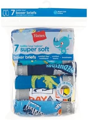 Hanes Boys' Underwear, Boxer Briefs for Boys and Toddlers, Soft Cotton, 7 and 10 Packs