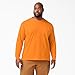 Dickies Men's Long Sleeve Heavyweight Crew Neck, Orange, X-Large