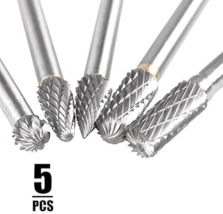 Tungsten Carbide Burr Set of 5, STARVAST Double Cut Rotary Burr Set