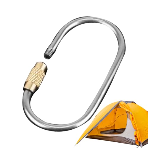 Qumiuu Clip de bloqueo para carabinero, cadena de bloqueo de tornillo | Anillo de bloqueo de tornillo de titanio - Llavero principal de lanzamiento para transporte rápido de alto rendimiento