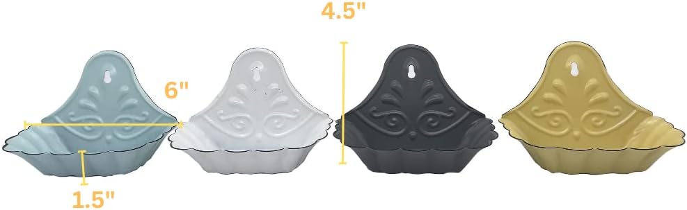 First of a Kind Enamel Metal Soap Dish, Vintage Bar Soap Tray for Bath or Kitchen - Metal Soap Holder for Bathroom, Farmhouse Decor - Soap Dish for Bar Soap - Distressed Soap Holder (Set of 4)