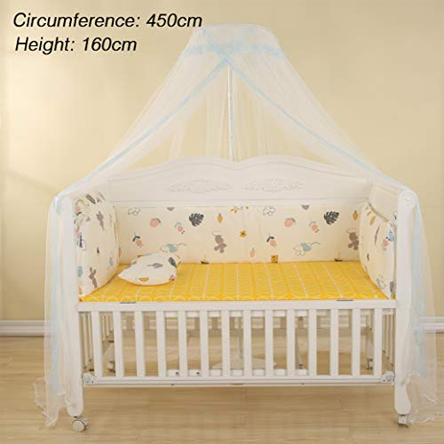 Moustiquaire de Lit Bébé, Digead Ciel de Lit Avec Support de Type Lit de Serrage Réglable, Adapté pour Lit Bébé et Berceau, 160 * 450 cm (Blanc) – vue 4