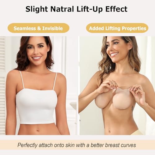 DEPOVOR 2024 Seamless Cover Ultra-Thin Lifting Sticky Petals Nipple Covers Strapless Adhesive Bras Silicone Breast Pasties