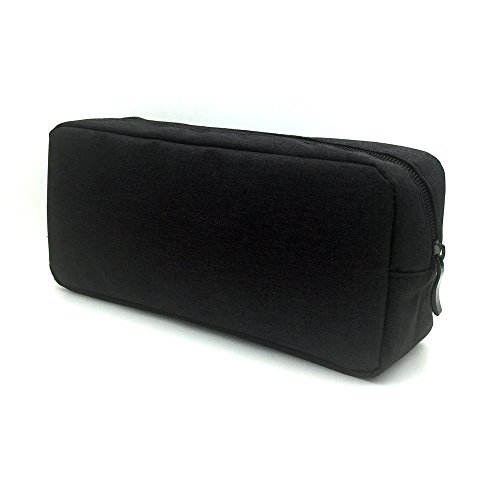 Ercrysto Universal Electronics/Accessories Soft Carrying Case Bag, Durable & Light-Weight,Suitable For Out-Going, Business, Travel And Cosmetics Kit (Big-Black) #TOP2