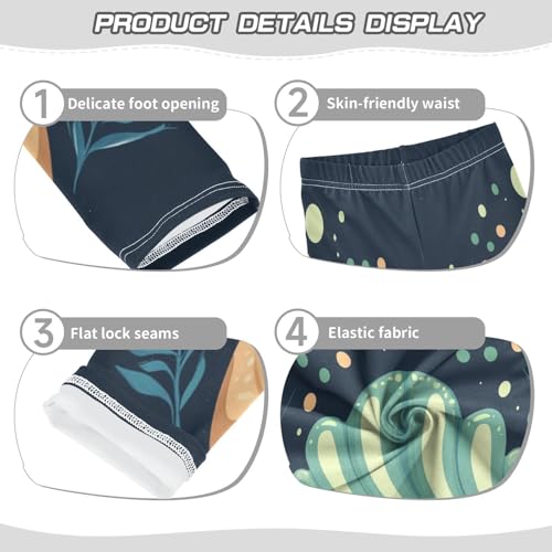 Sea Shell Ocean Girls Casual Leggings for Kids Printed Long Pant Bottoms Stretch and Soft3