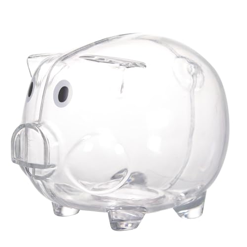 Windy City Novelties Mini Educational Kids Clear Plastic Piggy Bank