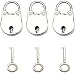 Hyamass 3pcs Vintage Antique Style Mini Bear Head Archaize Padlocks Key Lock with Keys (Silver)