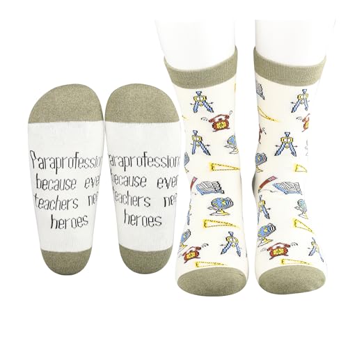 MBMSO 2 Pair Paraprofessional Gift Socks Paraprofessional Teacher Appreciation Gift Paraeducator Gift Teaching Assistant Gift