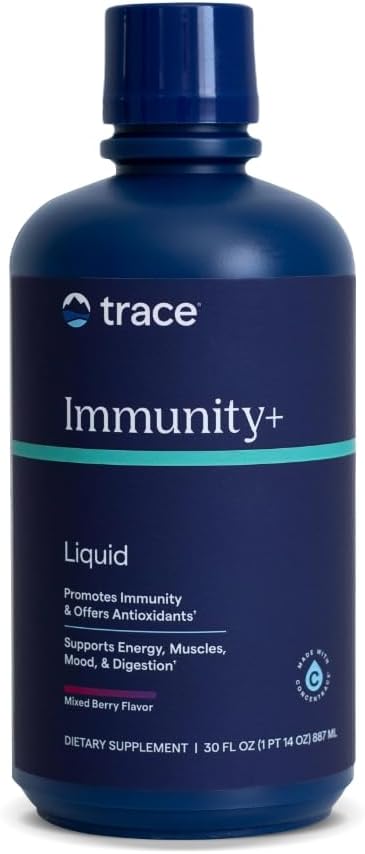 Trace Minerals Immunity Plus – Daily Liquid Supplement for Antioxidant Support – Immunity Support Supplement with Elderberry & Zinc – Ionic Trace Mineral Formula – Mixed Berry, 30 fl oz (30 Servings)