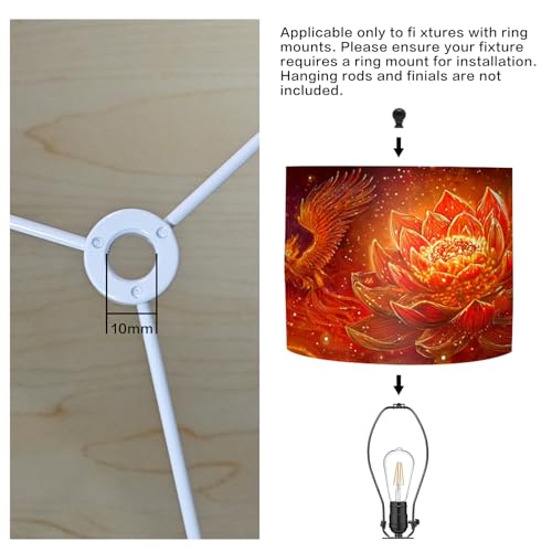 Image of Nuxovilar Lamp Shades Set of 2, 13 inch Top x 13 inch Bottom x 10 inch High (Spider)