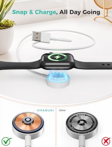 Image of 6.6FT Long for Apple Watch Charger USB Magnetic Fast Charging Cable Portable Wireless Charging Accessories Compatible with iWatch Series 11 /10 /9 /8 /7 /6 /5 /4 /3 /2 Ultra 3 /2 /SE