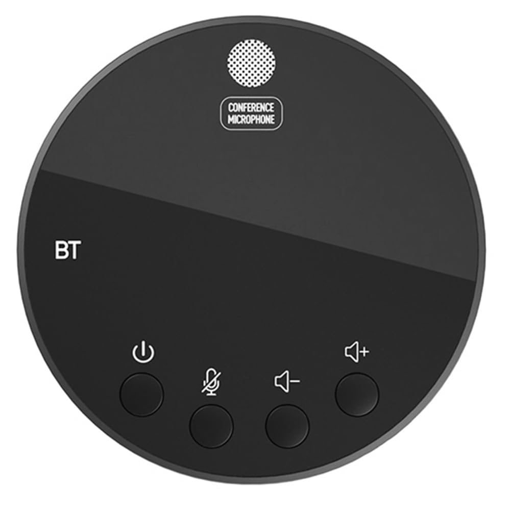 Micrófono con Altavoz para Conferencias de Escritorio, Micrófono Bluetooth, Condensador Omnidireccional de 360°, Plug and Play, Micrófono para Computadora con Altavoz