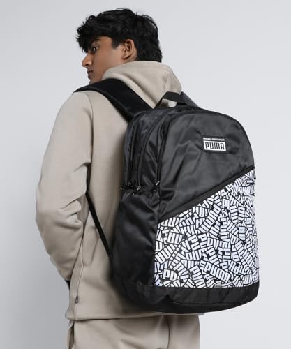 Image of Puma Unisex-Adult Chintz 4 Compartment Backpack, Black-AOP (9151101)