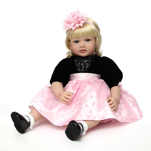 Muñeca Reborn Bebé Niña 24 Pulgadas con Accesorios miniatura 6