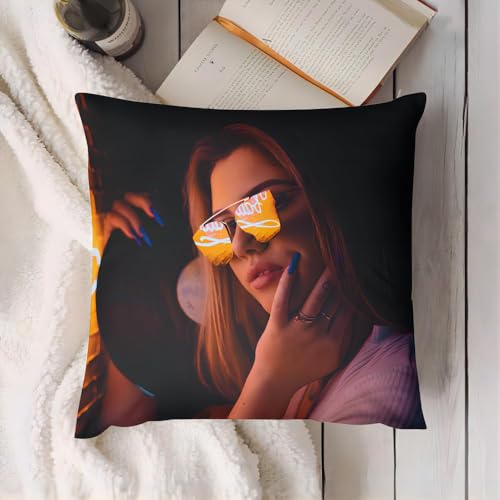 LAMAME Kissen 40x40 mit Foto Bedrucken Lassen, Kissen Personalisiert, Kissenbezug mit Eigenem Foto und Text, Personalisierte Geschenke (40x40cm)