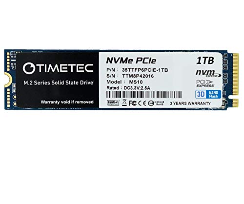 Exclusive Discount 🔥 Timetec 1TB SSD NVMe PCIe Gen3x4 8Gb/s M.2 2280 3D NAND TLC 600TBW High Performance SLC Cache Read/Write Speed Up to 1,800/1,500 MB/s Internal Solid State Drive for PC Laptop and Desktop (1TB)