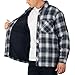 Alpine Swiss Mens Josh Fleece-Lined Flannel Jacket Heavyweight Snap Button Plaid Shirt Shacket Warm Winter Outerwear BLGY XL Blue Gray