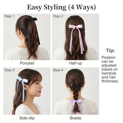 10PCS Pinzas de Satinado con Lazo para Niñas y Mujeres miniatura 4