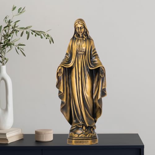 MILY-ART Statue de Notre-Dame de Grâce, figurine de la Vierge Marie de 27 cm – Sculpture de la Mère Marie Bénie de style Renaissance pour autel,...
