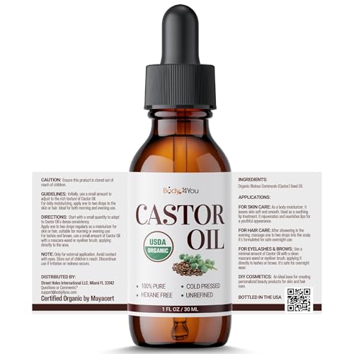 Unlock Luscious Locks: The Magic of BodyJ4You Organic Castor Oil for Hair Growth!