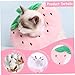 Cat Soft Cone, Cute Strawberries Cat Cone Collar, Adjustable Cat Recovery Collar with Drawstring, Comfortable Cotton Cat Cones to Stop Licking for Wound Healing, Large,Cat Cone Collar Soft