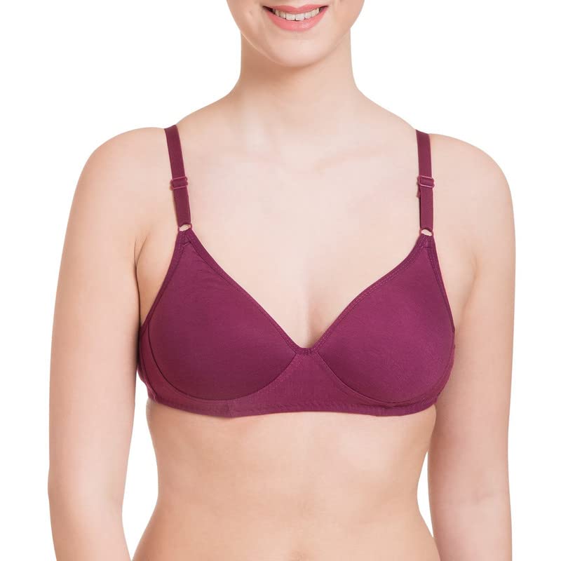 Image of SCTC 100% Cotton Girls /Women's Everyday Wire Free (Non Wire) Non Padded B-Cup Seamless | T-Shirt | Full Coverage Bra Pack of 1 Color:: (May be Vary)