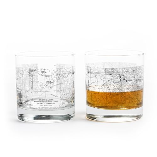 Whiskey Glasses - Great Smoky Mountains National Park Drinking Glass