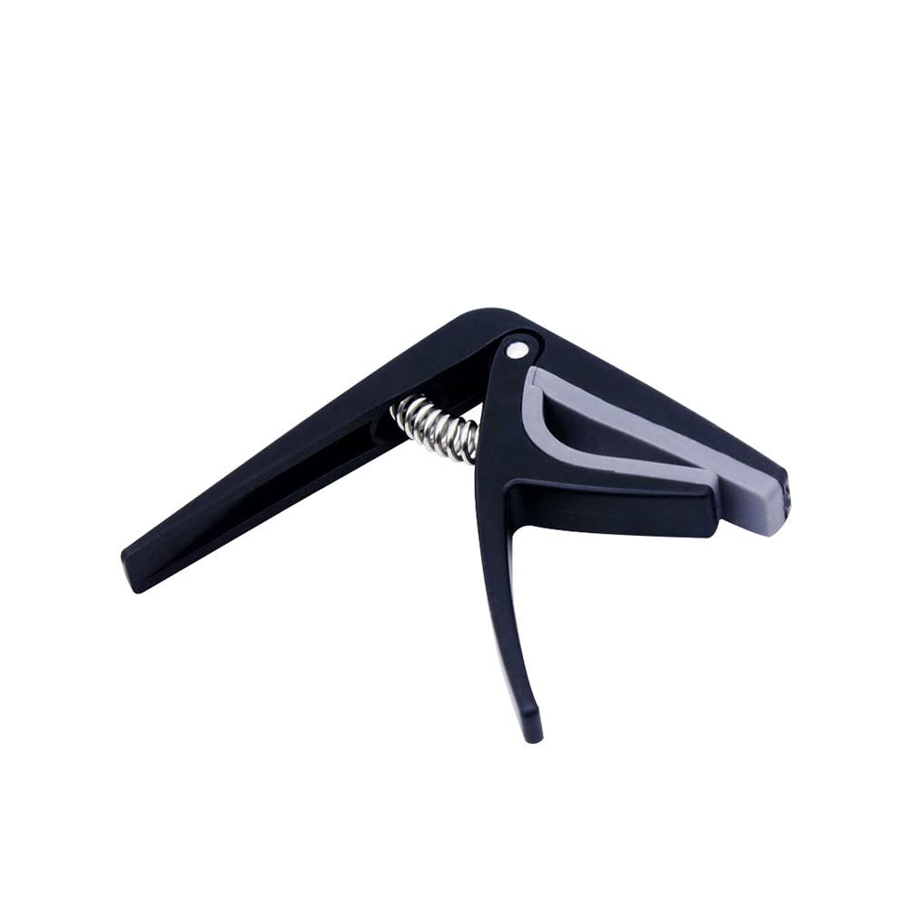 BATLAM Capotasto Professionale, Morsetto a Cambio rapido, capotasto per Chitarra Hawaii a 4 Corde, Accessori per Parti di Chitarra Capo in ABS, Nero (Nero)