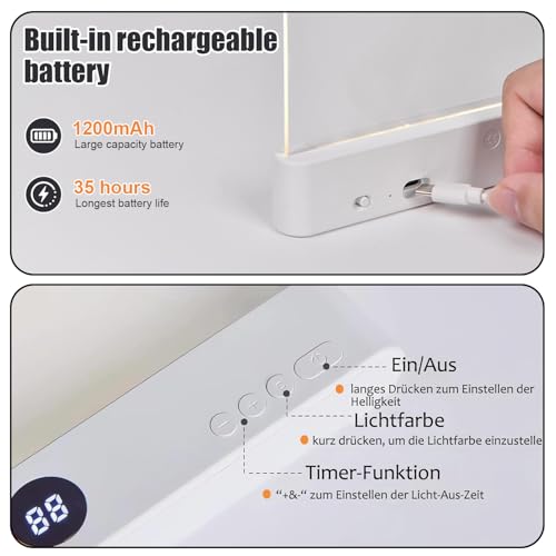 Lámpara LED para página de libro con panel antirreflejos para cuidar tu vista 5