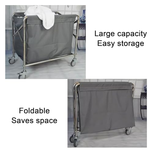 Panier à linge pliable industriel XL gris en tissu Oxford imperméable - 3