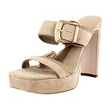 Sandalias Jessica Simpson Sandalia Caelia con plataforma para mujer, Almendra, 40 EU