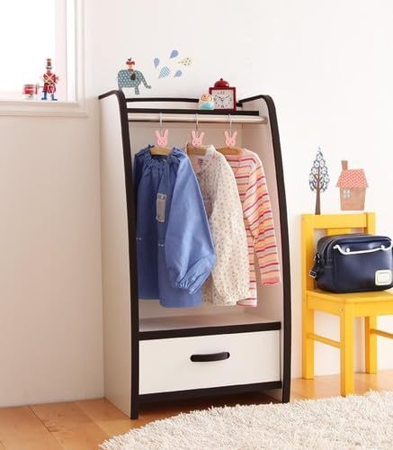 EVAキッズ ハンガーラック 幅48cm×奥行30cm 子供家具 安心 安全 5色カラー 完成品 洋服・収納 完成品 ソフト素材キッズファニチャーシリーズ ハンガーラック march マーチ レギュラータイプ ブラウン