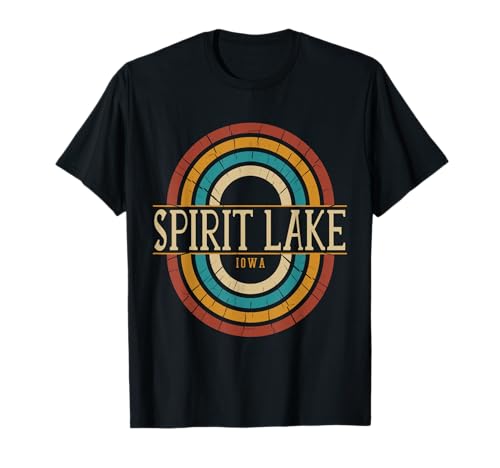 Vintage Retro Spirit Lake Iowa IA Women Men Souvenirs T-Shirt