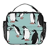 Süße Pinguine Aqua Lunchbox, wiederverwendbare Kühltasche, Lunch-Taschen für Lehrer, Lunch-Tasche, isoliert, klein
