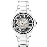 Thomas Earnshaw Mens 42mm Comet Open Heart Skeleton Automatic Machine Grey Watch with Solid Stainless Steel Bracelet ES-8243-44