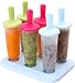 CHICHIC Set of 6 Popsicle Molds Ice Pop Makers Ice Pop Molds Ice Bar Maker Plastic Popsicle Mold, Kids Ice Cream Tray Holder Lolly Pops, Kitchen Supply, BPA Free FDA Approved Popsicles, Large, Mixed