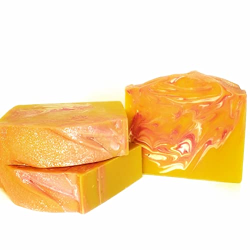 WILD HONEYSUCKLE Goat Milk Soap is a mix of Tuberose, Nectarine, Cherry, Honeysuckle, Jasmine, Rose, Sandalwood & Musk. A 5 oz Body Bar handmade in the USA with Organic and Food Grade Ingredients.