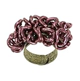 Länge ca. 8 mm Konplott: Ring Unchained copper, moderner Gipsy-Ring mit Metallelementen in kupfer-rot, für Damen/Frauen