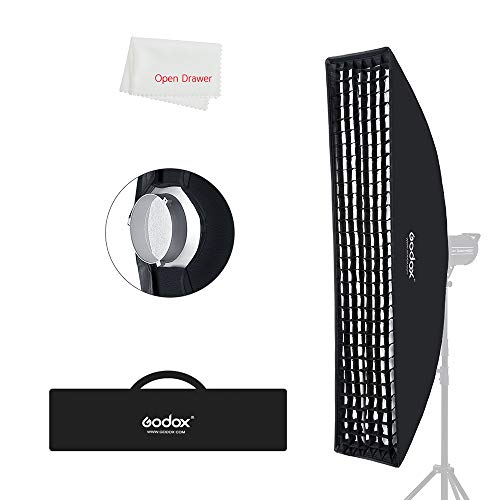 Godox 30x120cm 12"x 47" Strip Box Honeycomb Grid Softbox Rectangle Softbox Bowens Mount