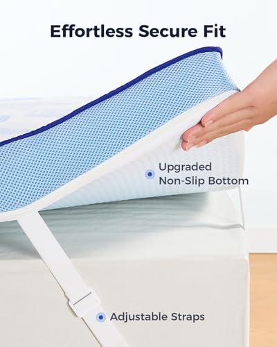 Image of PERLECARE 3 Inch Twin XL Medium-Firm Memory Foam Mattress Topper, CertiPUR-US, Cooling Bamboo Cover, Removable&Washable, Oeko-Tex Certified
