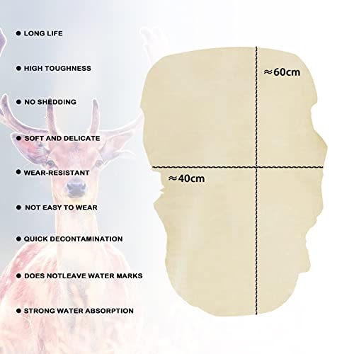 Car Natural Chamois Cleaning Cloth, Real Leather Super Absorbent Fast Drying Car Wash Cloth Accessory For Auto And Precision Instrument #TOP1